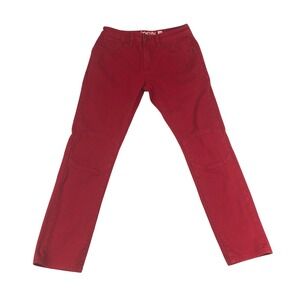 Born‎ Fly Mens Red Denim Straight Leg Paneled Urban Streetwear Jeans Size 30x27